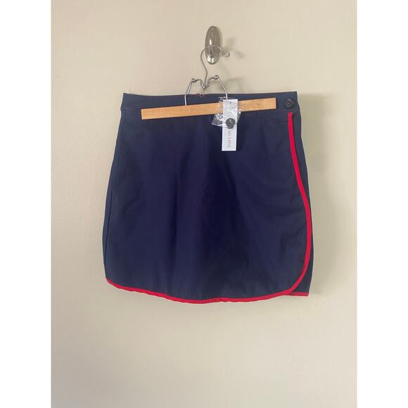 NWT Frances Valentine scooter skirt / skort size 4 navy/red - Picture 1 of 6
